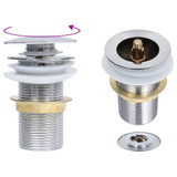 Umivaonik sa slavinom i odvodom zlatni od kaljenog stakla 3098459