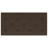 Zidne ploče od umjetne kože 12 kom smeđe 60 x 30 cm 2,16 m² 343994