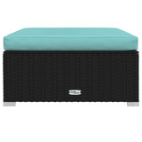 6-dijelna vrtna garnitura od poliratana s jastucima crna 3101809