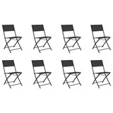 9-dijelni vrtni blagovaonski set sivo-crni 3102921