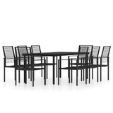 9-dijelni vrtni blagovaonski set crni 3099202