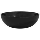 Umivaonik od kaljenog stakla 35 x 12 cm crni 345246