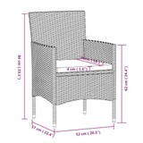 7-dijelni vrtni blagovaonski set s jastucima sivo-crni 3099291