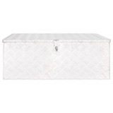 Kutija za pohranu srebrna 100 x 55 x 37 cm aluminijska 152256 Kutija za pohranu srebrna 100 x 55 x 37 cm aluminijska 152256