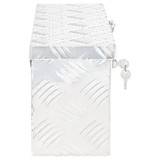 Kutija za pohranu srebrna 50 x 15 x 20,5 cm aluminijska 152246 Kutija za pohranu srebrna 50 x 15 x 20,5 cm aluminijska 152246