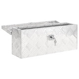 Kutija za pohranu srebrna 50 x 15 x 20,5 cm aluminijska 152246 Kutija za pohranu srebrna 50 x 15 x 20,5 cm aluminijska 152246