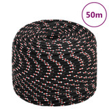 Brodski konop crni 6 mm 50 m od polipropilena 152338