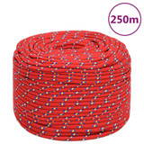 Brodski konop crveni 8 mm 250 m od polipropilena 152398