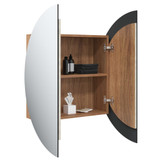 Kupaonski ormarić s ogledalom LED boja hrasta 54 x 54 x 17,5 cm 345590 Kupaonski ormarić s ogledalom LED boja hrasta 54 x 54 x 17,5 cm 345590