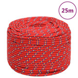 Brodski konop crveni 8 mm 25 m od polipropilena 152395