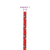 Brodski konop crveni 8 mm 25 m od polipropilena 152395