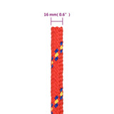 Brodski konop crveni 16 mm 25 m od polipropilena 152413