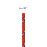 Brodski konop crveni 3 mm 250 m od polipropilena 152378