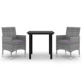 3-dijelni vrtni blagovaonski set s jastucima poliratan i staklo 3099691