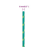 Brodski konop zeleni 6 mm 25 m od polipropilena 152708
