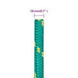 Brodski konop zeleni 18 mm 100 m od polipropilena 152737