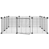 Kavez za ljubimce s 12 panela i vratima crni 35 x 35 cm čelični 171626 Kavez za ljubimce s 12 panela i vratima crni 35 x 35 cm čelični 171626