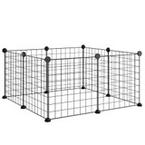 Kavez za kućne ljubimce s 8 panela crni 35 x 35 cm čelični 171621 Kavez za kućne ljubimce s 8 panela crni 35 x 35 cm čelični 171621