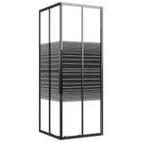 Prugasta tuš-kabina ESG 80 x 80 x 180 cm crna 151849