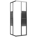 Prugasta tuš-kabina ESG 80 x 80 x 180 cm crna 151849