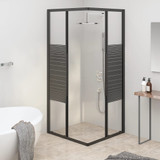 Prugasta tuš-kabina ESG 80 x 80 x 180 cm crna 151849