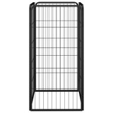 Ograda za pse sa 4 panela crna 50 x 100 cm čelik obložen prahom 171793