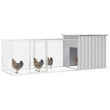 Kavez za kokoši sivi 300x91x100 cm od pocinčanog čelika 3106460 Kavez za kokoši sivi 300x91x100 cm od pocinčanog čelika 3106460