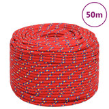Brodski konop crveni 8 mm 50 m od polipropilena 152396