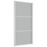 Unutarnja vrata 102,5x201,5 cm Bijela od mat stakla i aluminija 350579