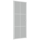 Unutarnja vrata 83 x 201,5 cm Bijela od mat stakla i aluminija 350581