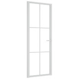 Unutarnja vrata 76 x 201,5 cm Bijela od ESG stakla i aluminija 350572