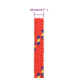Brodski konop crveni 18 mm 100 m od polipropilena 152419