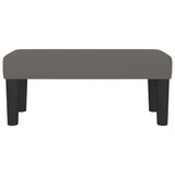 Klupa siva 70 x 30 x 30 cm od umjetne kože 346636 Klupa siva 70 x 30 x 30 cm od umjetne kože 346636