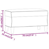 Klupa crna 70x35x41 cm od tkanine 349371