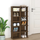 Stalci za cipele 2 kom smeđi hrast 27,5 x 27 x 102 cm drveni 815977
