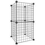 Kavez za kućne ljubimce s 8 panela crni 35 x 35 cm čelični 3114031