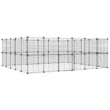 Kavez za ljubimce s 44 panela i vratima crni 35 x 35 cm čelični 3114046 Kavez za ljubimce s 44 panela i vratima crni 35 x 35 cm čelični 3114046