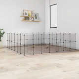 Kavez za ljubimce s 52 panela i vratima crni 35 x 35 cm čelični 3114047 Kavez za ljubimce s 52 panela i vratima crni 35 x 35 cm čelični 3114047