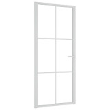 Unutarnja vrata 93 x 201,5 cm Bijela od ESG stakla i aluminija 350574