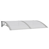 Nadstrešnica za vrata siva 150 x 100 cm polikarbonatna 153570