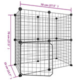 Kavez za ljubimce s 12 panela i vratima crni 35 x 35 cm čelični 3114033 Kavez za ljubimce s 12 panela i vratima crni 35 x 35 cm čelični 3114033