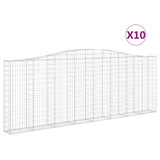 Lučne gabionske košare 10kom 400x30x140/160cm pocinčano željezo 3145860 Lučne gabionske košare 10kom 400x30x140/160cm pocinčano željezo 3145860