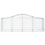Lučne gabionske košare 9 kom 200x50x60/80 cm pocinčano željezo 3145605
