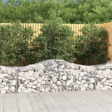 Lučne gabionske košare 30 kom 200x50x60/80 cm pocinčano željezo 3145615