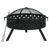 Posuda za vatru sa žaračem 58 cm XXL čelična 360062