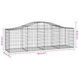 Lučne gabionske košare 15 kom 200x50x60/80 cm pocinčano željezo 3145611