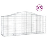 Lučne gabionske košare 5 kom 200x50x80/100 cm pocinčano željezo 3145622 Lučne gabionske košare 5 kom 200x50x80/100 cm pocinčano željezo 3145622