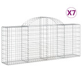 Lučne gabionske košare 7 kom 200x30x80/100 cm pocinčano željezo 3146094 Lučne gabionske košare 7 kom 200x30x80/100 cm pocinčano željezo 3146094
