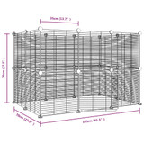 Kavez za ljubimce s 20 panela i vratima crni 35 x 35 cm čelični 3114043 Kavez za ljubimce s 20 panela i vratima crni 35 x 35 cm čelični 3114043