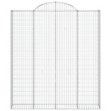 Lučne gabionske košare 2 kom 200x30x220/240cm pocinčano željezo 3146236 Lučne gabionske košare 2 kom 200x30x220/240cm pocinčano željezo 3146236